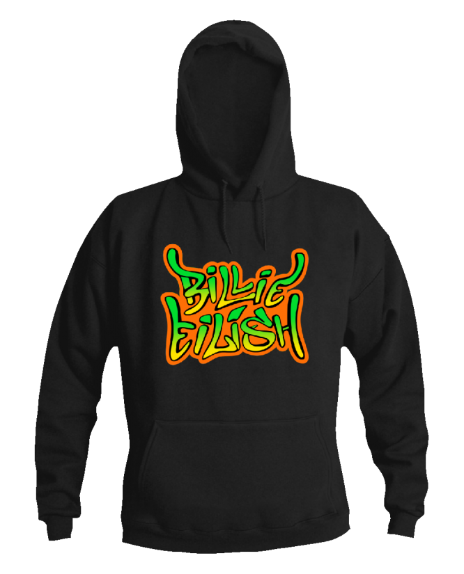 Džemperis Billie Eilish graffiti Džemperis Billie Eilish graffiti